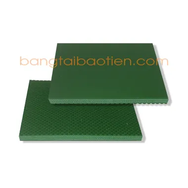 BĂNG TẢI PVC XANH CARO - DÀY 5MM
