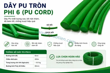 DÂY PU TRÒN PHI 6 (PU CORD)