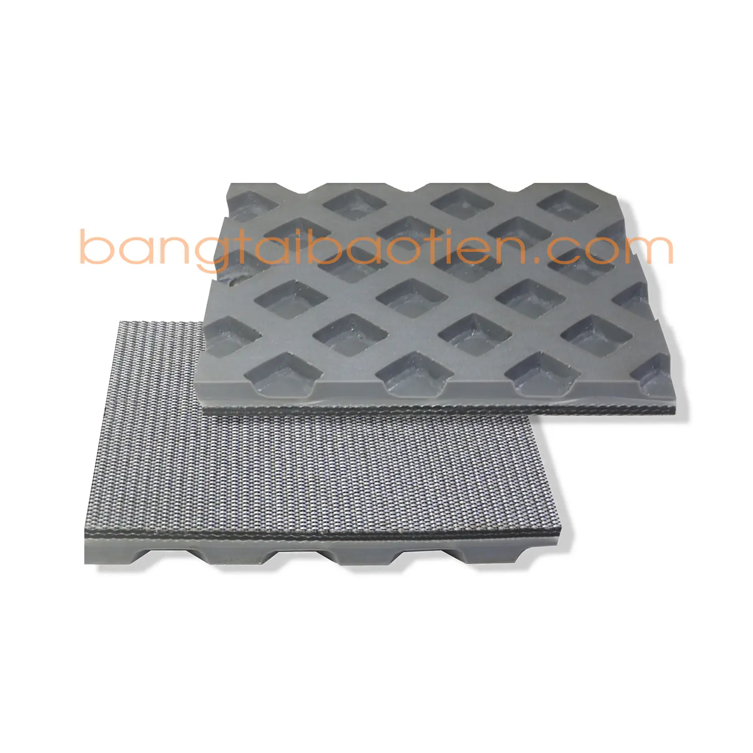 BĂNG TẢI CHÀ NHÁM DẠNG Ô VUÔNG NHỎ MÀU XÁM - DÀY 9MM