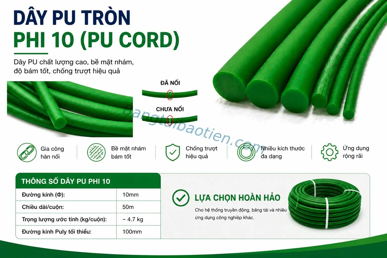 DÂY PU TRÒN PHI 10 (PU CORD)