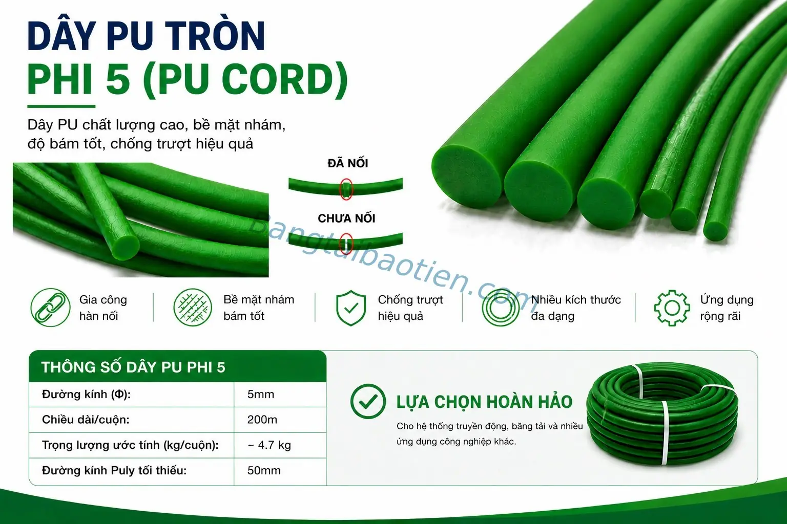 DÂY PU TRÒN PHI 5 (PU CORD)
