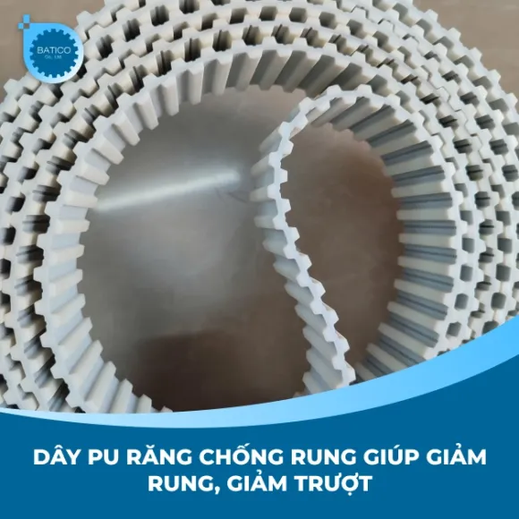 Dây PU răng chống rung giúp giảm rung, giảm trượt 