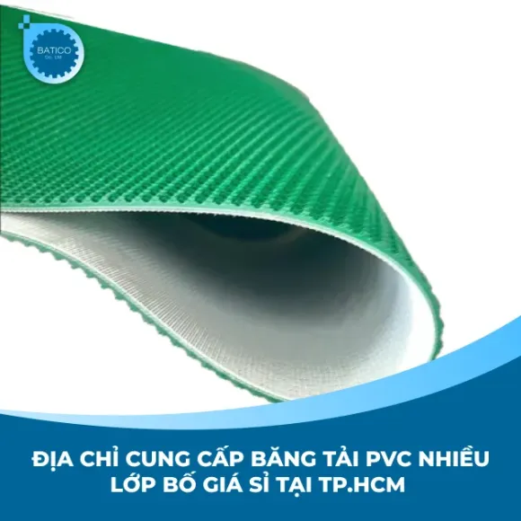 Địa chỉ cung cấp băng tải PVC nhiều lớp bố giá sỉ tại TP.HCM