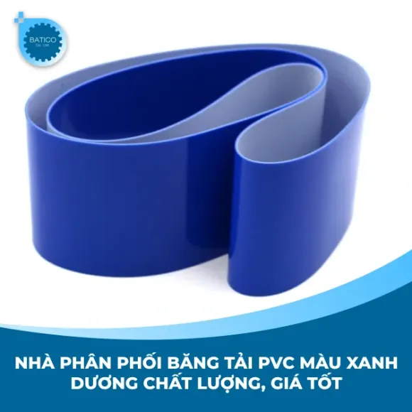 Nhà phân phối băng tải PVC màu xanh dương chất lượng, giá tốt 