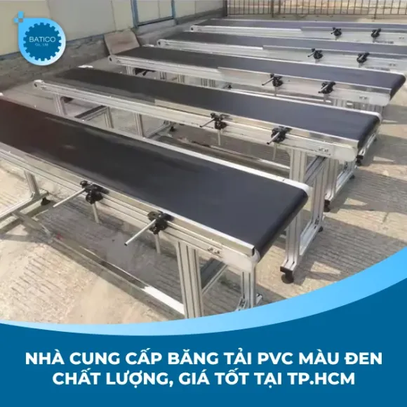 Nhà cung cấp băng tải PVC màu đen chất lượng, giá tốt tại TP.HCM