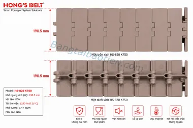 XÍCH NHỰA HS-820 K750