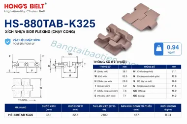 XÍCH NHỰA HS-820-K325