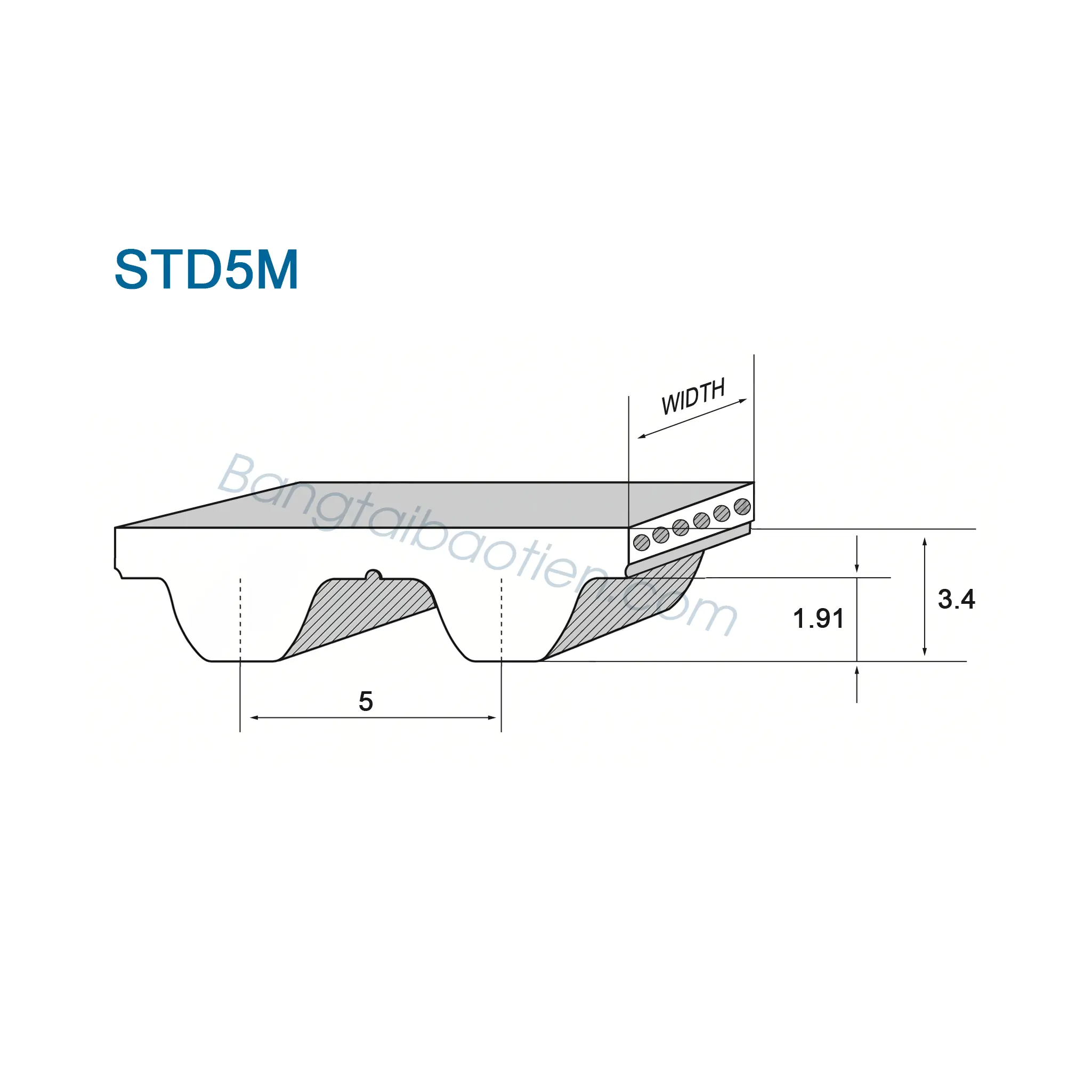 Dây PU răng STD5M