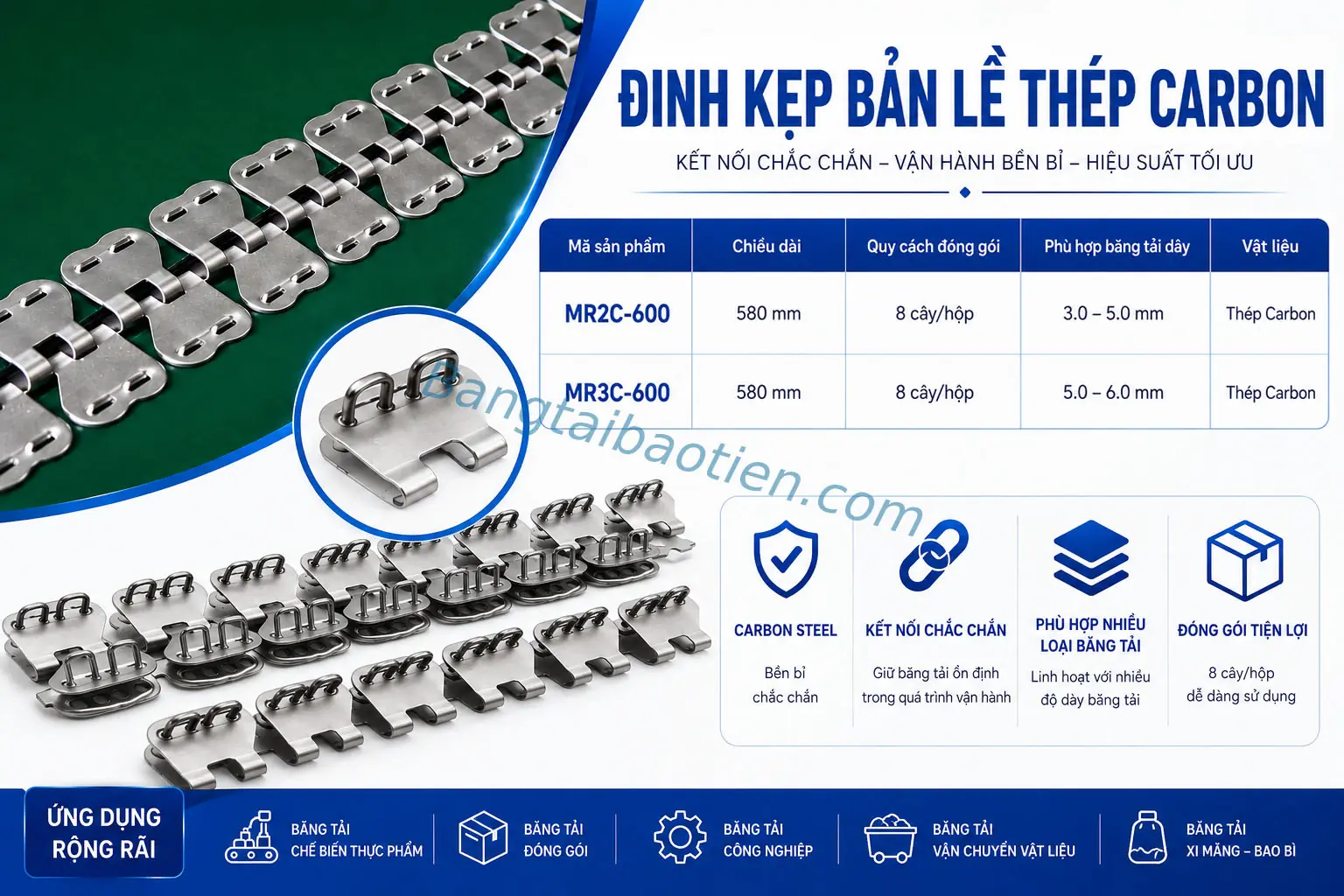 ĐINH KẸP BẢN LỀ THÉP CARBON