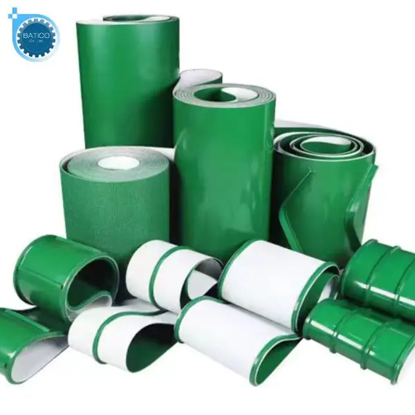 C&aacute;c loại băng tải PVC với độ d&agrave;y v&agrave; số lớp bố vải kh&aacute;c nhau, ph&ugrave; hợp nhiều mức tải trọng